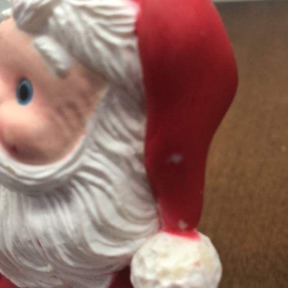 Vtg Christmas Santa Claus Shelf Sitter Hard Plastic 6" - Picture 3 of 6